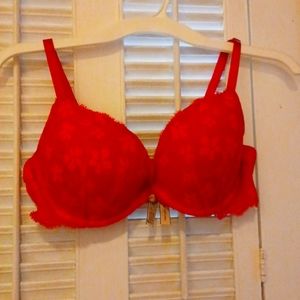 Bra, Victoria Secret, red bra, 36-C